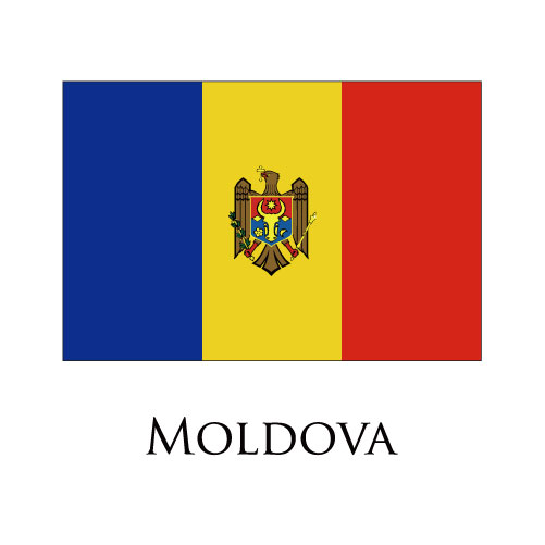 Moldova flag logo iron on paper